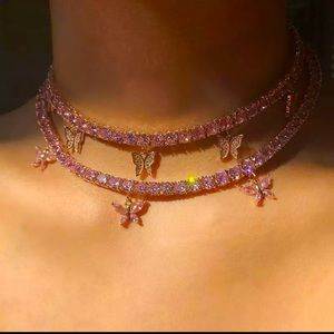 Butterfly necklace set